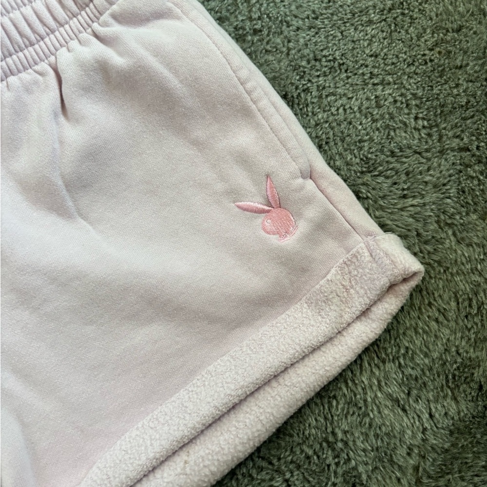PLAYBOY Light Pink Athletic Shorts - Picture 2 of 4